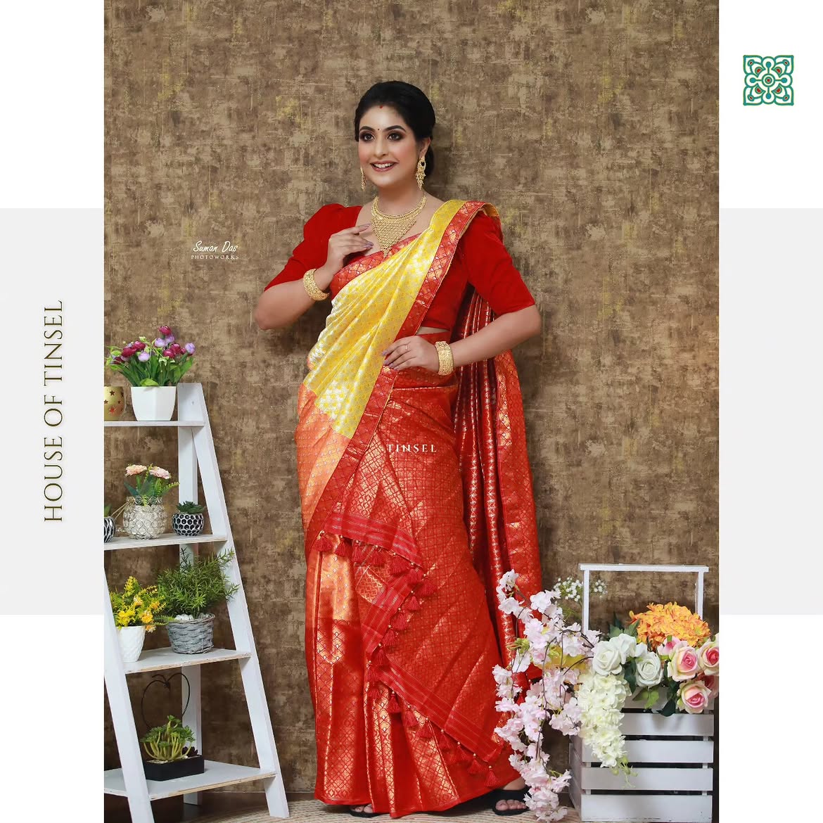 #HeritageCollection #TinselLookbook #TheDreamBridalLookDesigner উৎসৱ Collection by Tinsel® - E